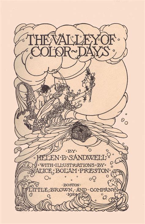 Valley Of Color Days Title Page Ill By Alice B Preston Flickr