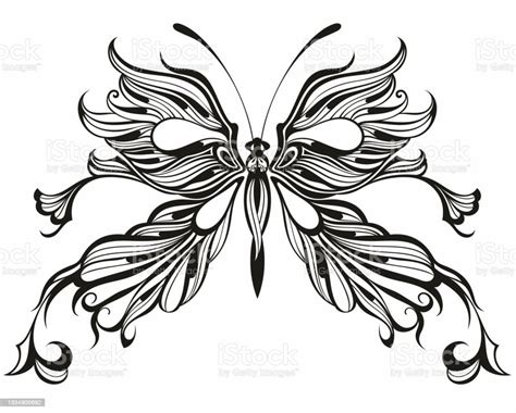 Silhouette De Conception Papillon Volant Illustration Vectorielle De
