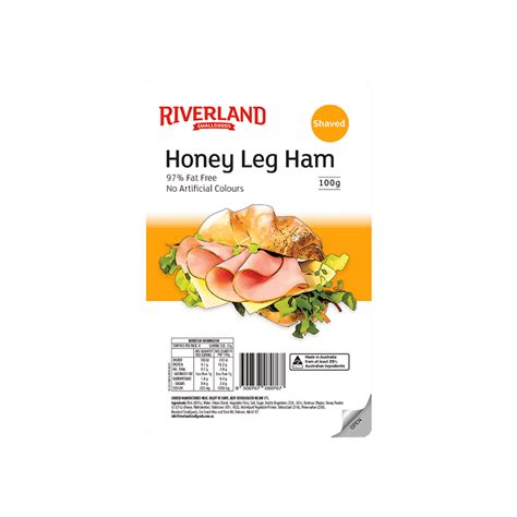Riverland Honey Leg Ham Shaved 100g Dorsogna Dorsogna