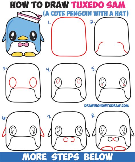Maybe you would like to learn more about one of these? How to Draw Tuxedo Sam (Cute Kawaii Penguin) From Hello Kitty Easy Step by Step Drawing Tutorial ...