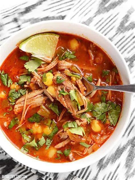 Use this easy recipe for a traditional mexican white chicken pozole soup or add a few ingredients for the red or green varieties. Easy 30 minute Posole - Budget Bytes