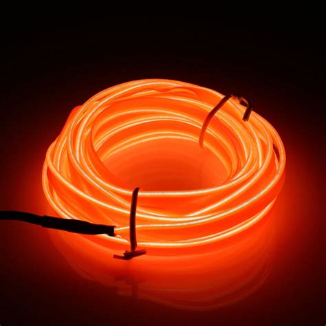 5m Led Flexible El Wire Neon Glow Light Rope Strip 12v For Christmas