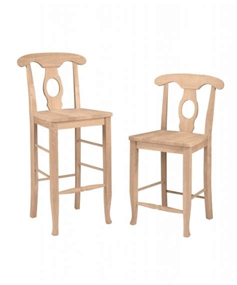 Unfinished Kitchen Chairs Empire Counter Stool Wood Seat Built Wws1222b