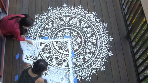 How To Stencil A Deck Using A Mandala Pattern