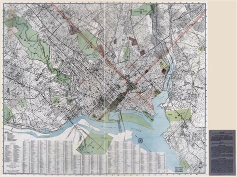 Large Scale Detailed Old Map Of Washington Dc District