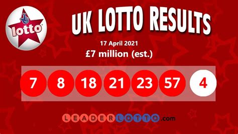 Uk National Lottery Results Lotto Winning Numbers For Saturday 17