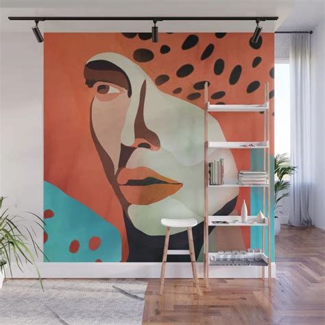 Buy Abstract Portrait Wall Mural By Thindesign Worldwide Shipping