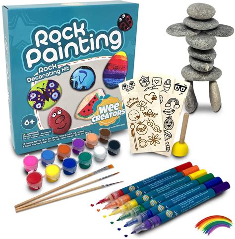 Rock Painting Kit For Kids Arts And Crafts For Girls And Boys Of All