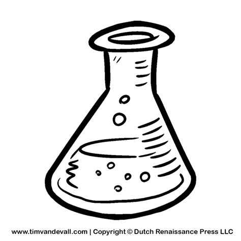 Science Beaker Coloring Pages Sketch Coloring Page