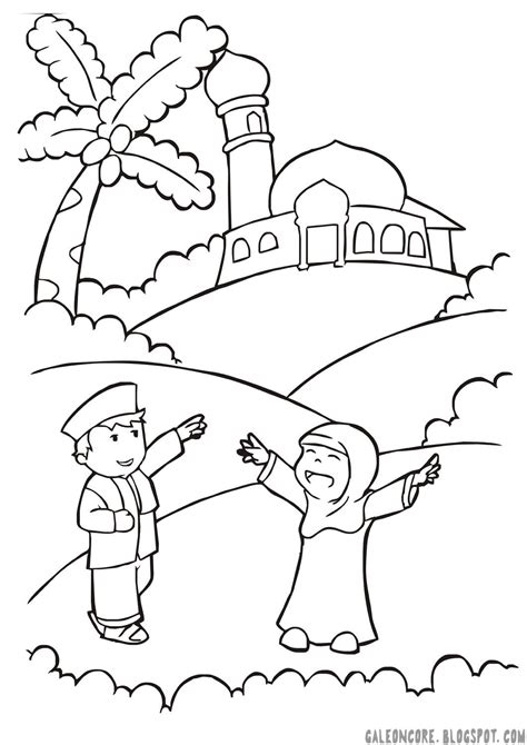 Ragam Contoh 20 Mewarnai Gambar Islami Untuk Paud Kataucap