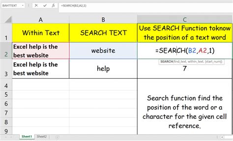 Search Function In Excel Excel Help
