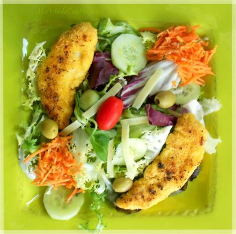 Salade de poulet pané sans gluten