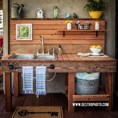 Online garden centre outdoor kitchen barbecue and sink set. Outdoor Kitchen Sink. DIY Sink. Mason Jars. | Outdoor ...