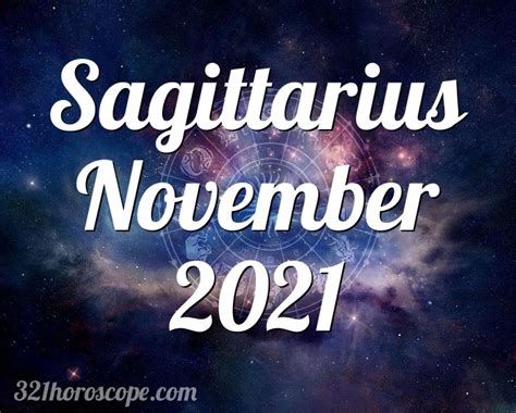 Horoscope Sagittarius November 2021