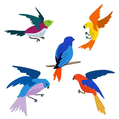 Feather With Birds Clipart Flying