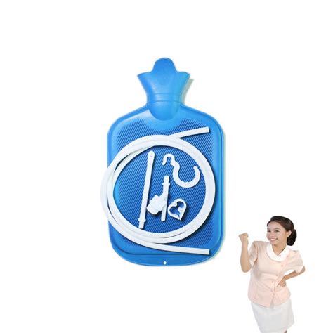 Rubber Douche Enema Bag Hot Water Bottle Combination System Kit For Men And Women Reusable