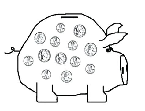 Piggy Bank Coloring Page At Free Printable Colorings