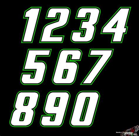 The Numbers Are White And Green On A Black Background Which Is Also