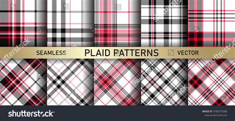 Seamless Vector Plaid Patterns Set 10 Stock Vector Royalty Free
