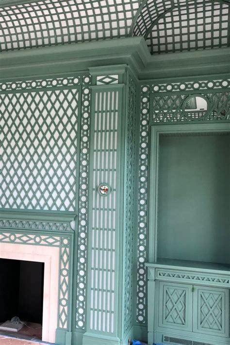Find the perfect lattice ceiling stock photo. Interior room treillage | Lattice wall, Lattice design ...