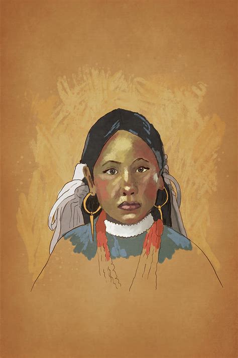 Native American Girl Digital Art By Roberta Murray Fine Art America