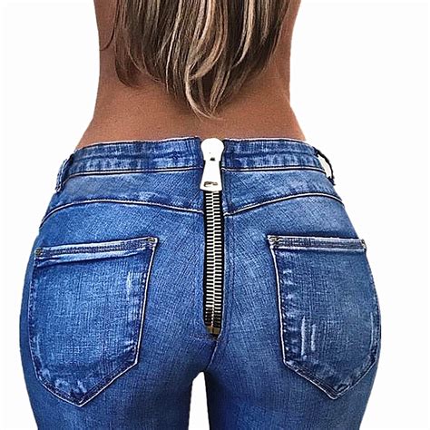Finding the right pair of jeans is a seemingly simple task that can quickly become overwhelming, given just how many options there are on the market at any given time. 2018 Push Up Jeans for Women Zipper Back Jeans Pants Sexy ...