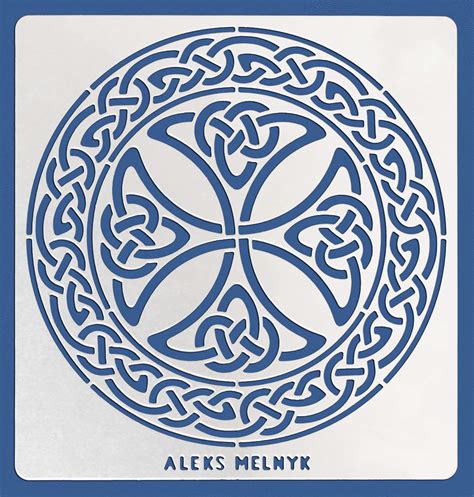 Buy Aleks Melnyk 38 Metal Journal Stencils Celtic Knot Cross