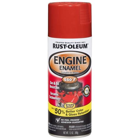 Rust Oleum Automotive 12 Oz 550 Degree Gloss Ford Red Ceramic Engine