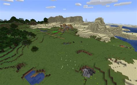 Mineshaft Meets Ravine Under Village Minecraft Seed Hq