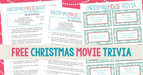 One side is holiday trivia and the other is nativity trivia. Free Printable Christmas Movie Trivia: Christmas Game Night