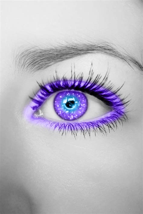 Purple Blue Glittering Eye By Crazy Kiwii On Deviantart Purple Love
