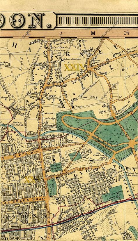 Map Of London 1850 Crosss New Plan Of London 1850