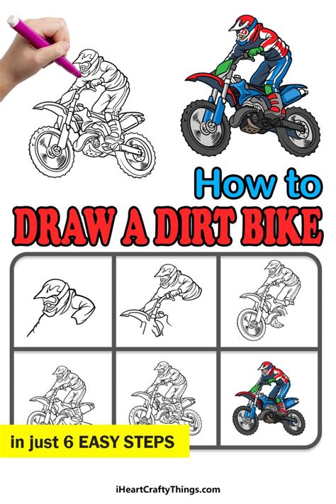 Dirt Bike Drawing How To Draw A Dirt Bike Step By Step