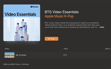 Apple Music Bts Video Essentials Only One Video Whats With That