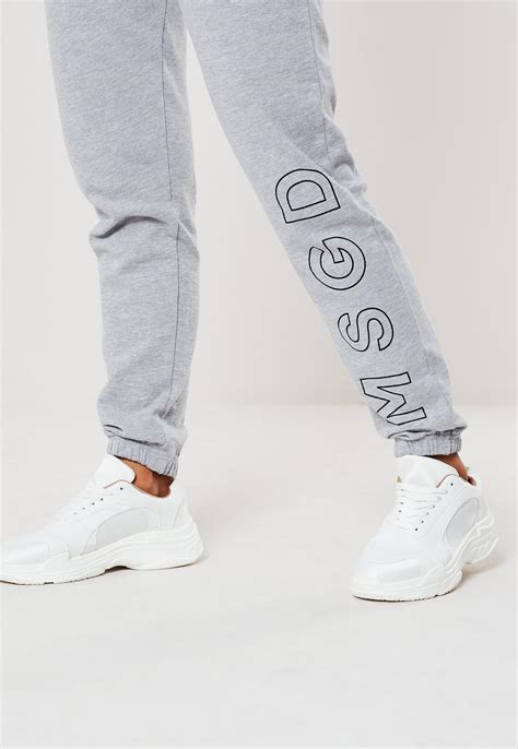 Active Gray Msgd Joggers Missguided