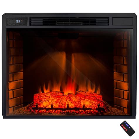 Akdy 33 In Freestanding Electric Fireplace Insert Heater In Black With