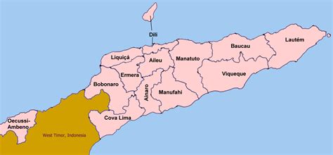 Map Of Timor Leste Or East Timor Pink Colour Timor Leste East