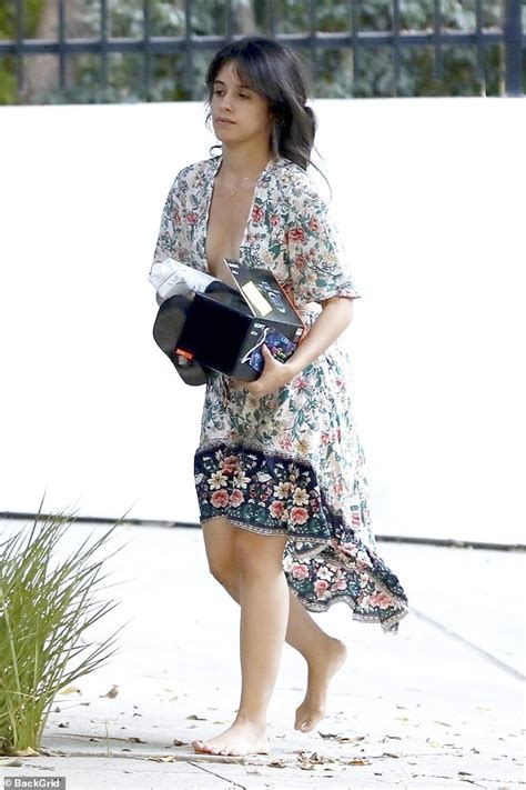 Camila Cabello Stuns In A High Low Dress On A Barefoot Stroll With Her