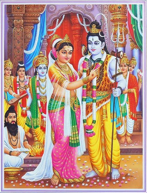 Marriage Of Shiva And Parvati Reprint On Paper Unframed Shiva Hindu