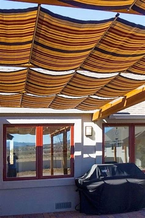 Retractable Awnings With Beautiful Striped Patterns To Shade Your Patio
