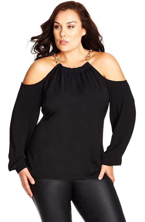 City Chic Sexy Cold Shoulder Top Plus Size Nordstrom