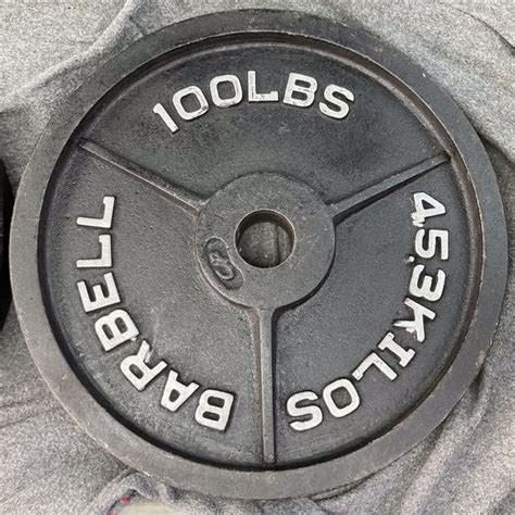 100 Lb Olympic Weight Plate Set X2 200 Lbs Plates Total Weights Weight