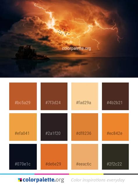 Sky Lightning Thunder Color Palette