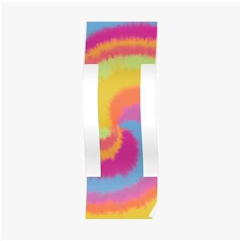 Letter I Initial Tie Dye University Letter Poster For Sale By