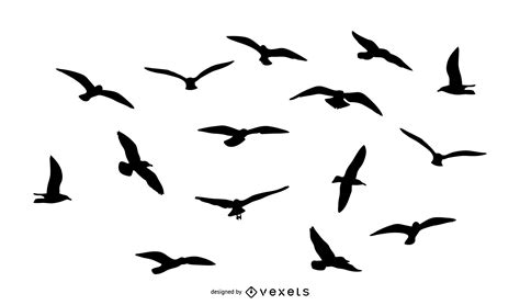 Birds In Flight Silhouette At Free For Personal Use