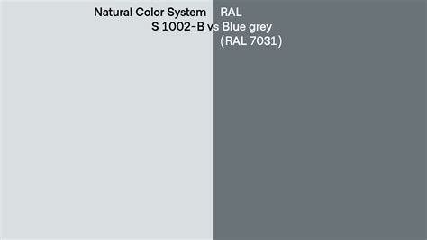 Natural Color System S 1002 B Vs Ral Blue Grey Ral 7031 Side By Side