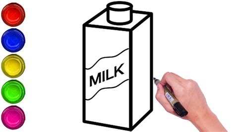 How To Draw A Milk Bottle Step By Step Easy Step By Step Milk Carton