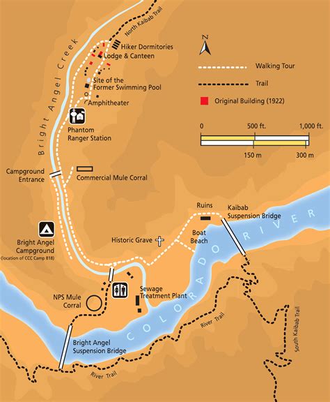 Map Of Phantom Ranch Area In The Grand Canyon Visit The Original Site