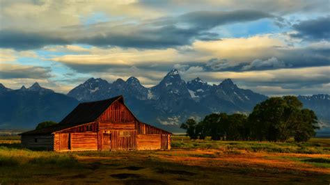 Download Sunlight Cloud Sky Sunset Sunrise Mountain Barn Farm Scenic