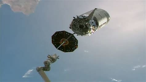 Robotic Arm Releases Cygnus Space Freighter From Station Space Station